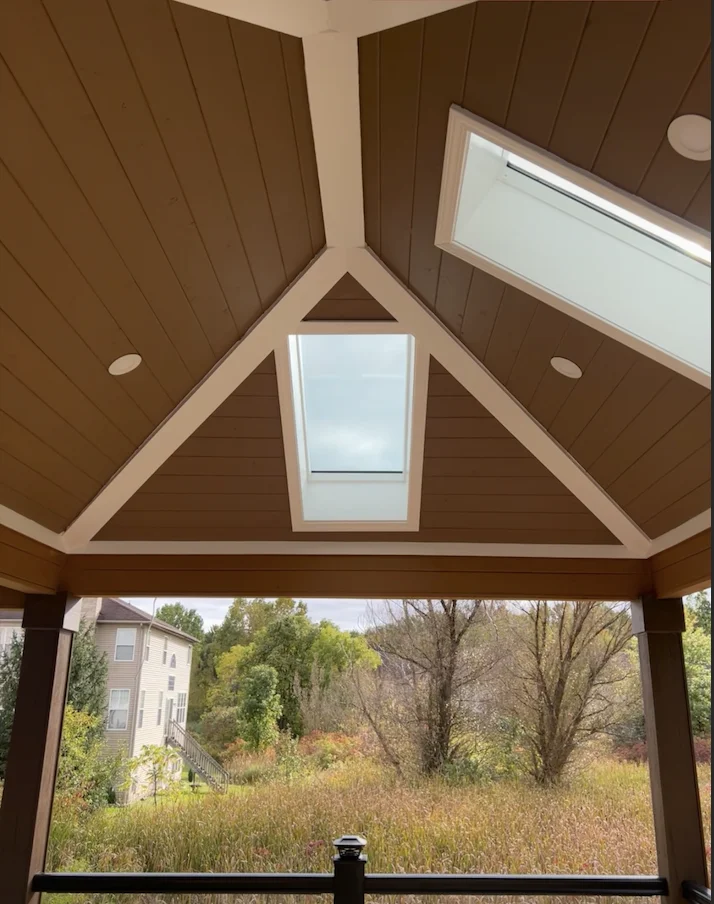 Covered deck with roof in Cleveland Ohio