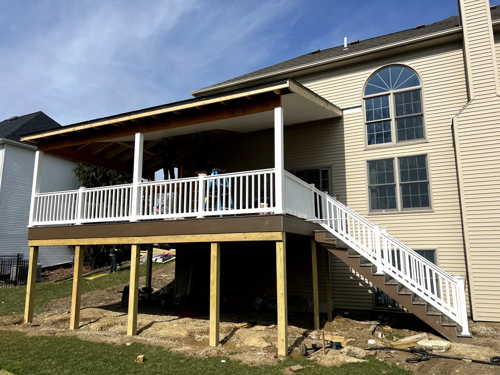 Composite deck build in Cleveland Ohio