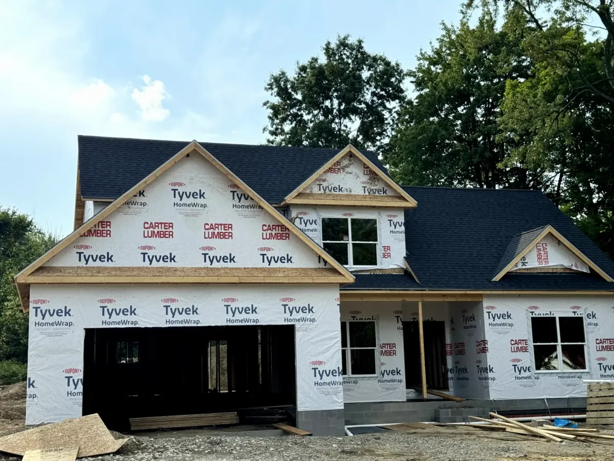 Framed house residential construction Cleveland Ohio