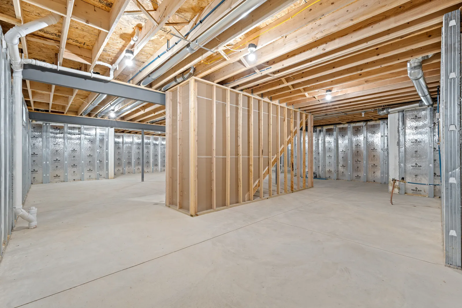 Basement framing and build-out in Summit County