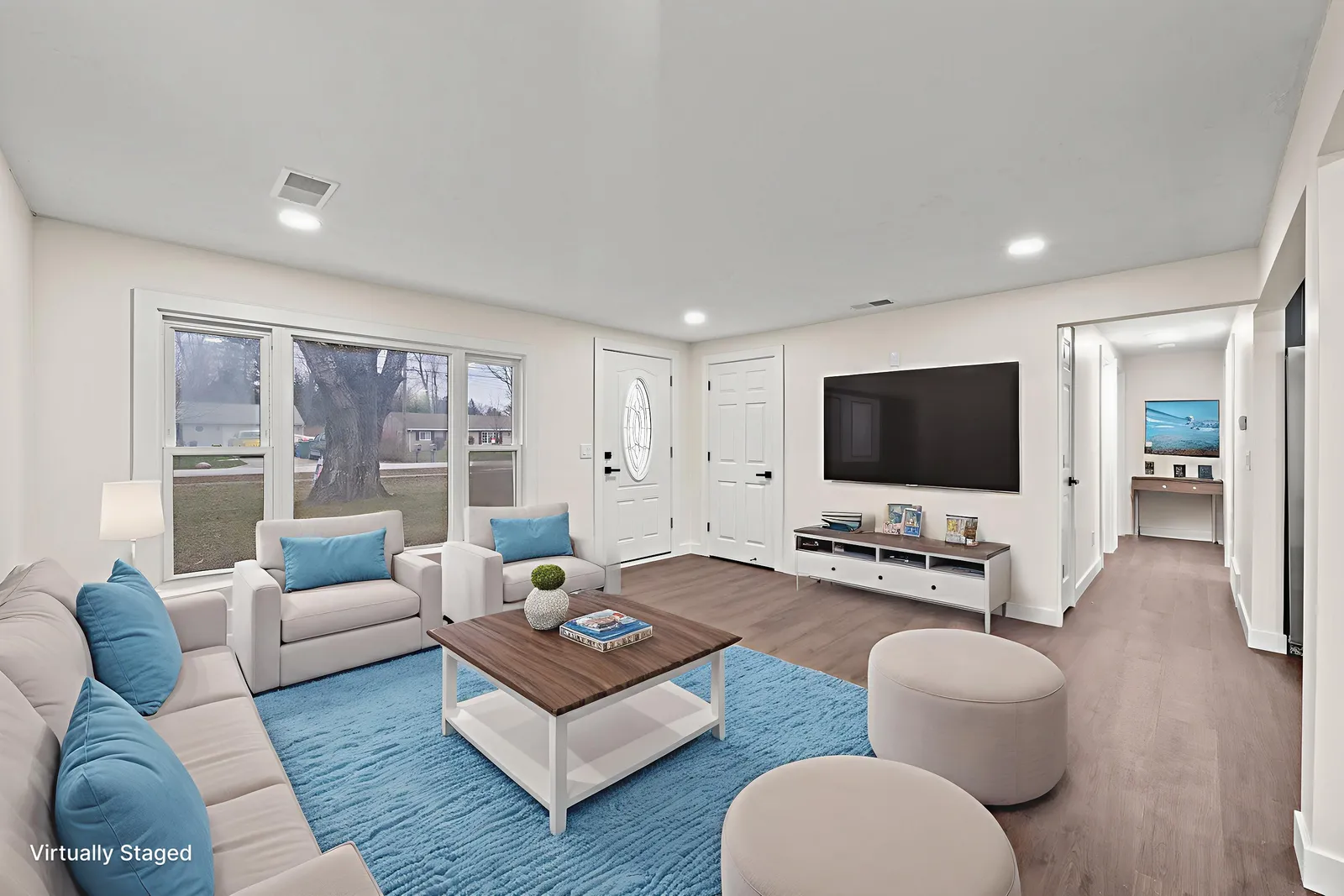 Open concept living room renovation in Twinsburg Ohio