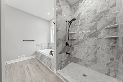Bathroom shower and tub - custom home in Tallmadge Ohio