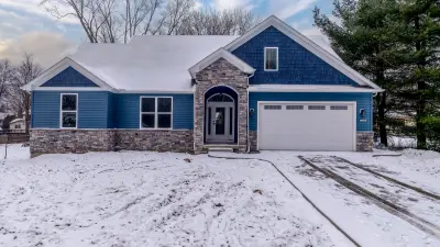 Front exterior alternate angle - custom home in Tallmadge Ohio