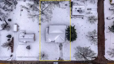 Aerial view with property lines - custom home in Tallmadge Ohio