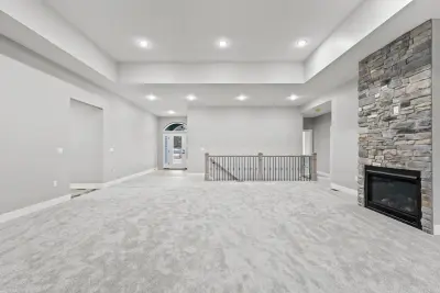 Living room empty alternate view - custom home in Tallmadge Ohio