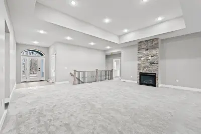 Living room empty second angle - custom home in Tallmadge Ohio