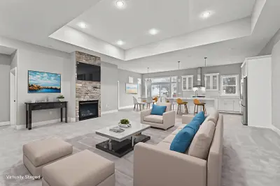 Living room furnished alternate view - custom home in Tallmadge Ohio