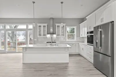 Kitchen empty alternate angle - custom home in Tallmadge Ohio