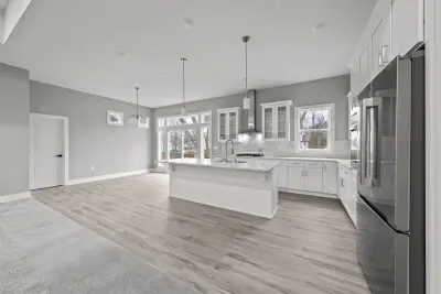 Kitchen empty view - custom home in Tallmadge Ohio