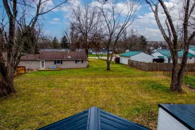 Backyard view - custom home in Twinsburg Ohio