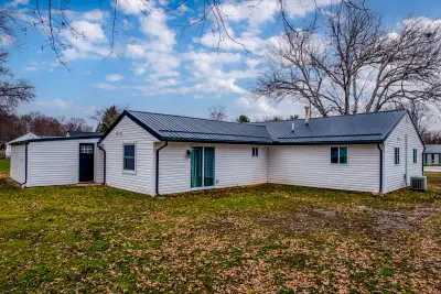 Backyard wide view - custom home in Twinsburg Ohio