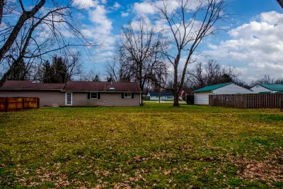 Backyard detail - custom home in Twinsburg Ohio