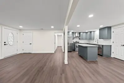 Living, kitchen, and dining alternate - custom home in Twinsburg Ohio