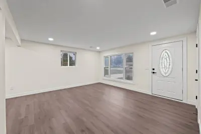 Living room wide view - custom home in Twinsburg Ohio