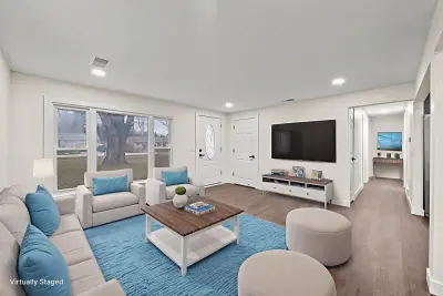 Living room furnished - custom home in Twinsburg Ohio